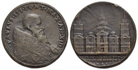 PAPALI - Paolo III (1534-1549) - Medaglia - A. XIII - Busto a d. - R/ Facciata basilica Ø: 40 mm. - (AE g. 35,91) R Fusione - qBB