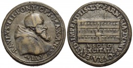 PAPALI - Paolo III (1534-1549) - Medaglia - A. XVI - Busto con piviale a d. - R/ Palazzo Farnese Opus: Cesati Ø: 35 mm. - (AE g. 23,99) Mod. 338 Fusio...