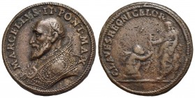 PAPALI - Marcello II (9 Aprile - 1 Maggio 1555) - Medaglia - Busto a s. - R/ CLAVES REGNI CELOR Opus: Bonzagni Ø: 30 mm. - (AE g. 12,59) Fusione poste...