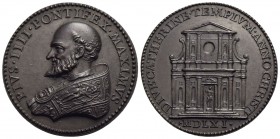 PAPALI - Pio IV (1559-1566) - Medaglia - Busto con piviale a d. - R/ Facciata della Chiesa di santa Caterina Ø: 32 mm. - (AE g. 19,91) Mod. 559 Riconi...