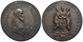 PAPALI - Pio V (1566-1572) - Medaglia - A. V - Alleanza contro i turchi - Busto a d. - R/ Allegoria Opus: De Rossi Ø: 41 mm. - (AE g. 29,27) R Bargell...