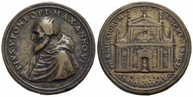 PAPALI - Pio V (1566-1572) - Medaglia - A. VI - Busto a s. - R/ Chiesa di Santa Corce a Boscomarengo Opus: F.P. Ø: 35 mm. - (AE g. 27,55) R Fusione - ...