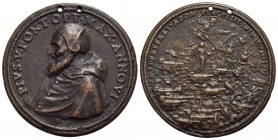 PAPALI - Pio V (1566-1572) - Medaglia - A. VI - Battaglia di Lepanto - Busto a s. - R/ Scena di battaglia navale Opus: Bonzagni Ø: 35 mm. - (AE g. 13,...