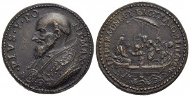 PAPALI - Pio V (1566-1572) - Medaglia - Pace invocata contro i Turchi - Busto a s.con piviale - R/ Gesù in barca con gli apostoli Ø: 31 mm. - (AE g. 2...