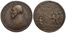 PAPALI - Gregorio XIII (1572-1585) - Medaglia - 1575 - Anno giubilare - Busto del Pontefice a s. - R/ Scena dell'apertura della porta Santa Opus: Bonz...