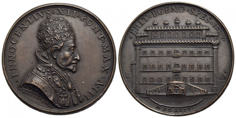 PAPALI - Innocenzo XII (1691-1700) - Medaglia - A. III - 1694 - Busto a d. con t...