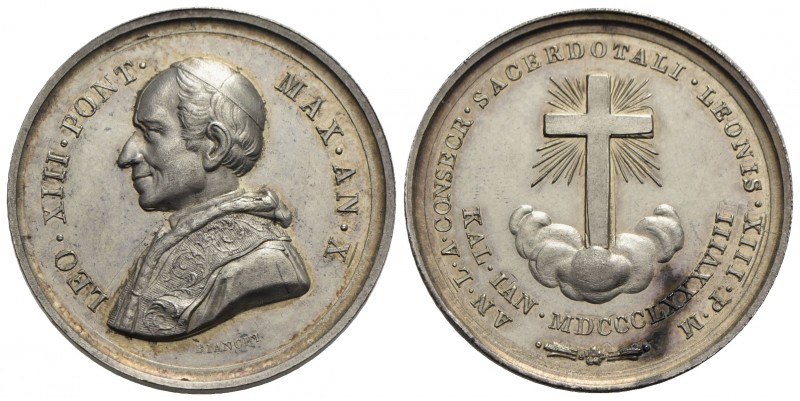 PAPALI - Leone XIII (1878-1903) - Medaglia - 1888 A. X - Consacrazioni Sacerdota...