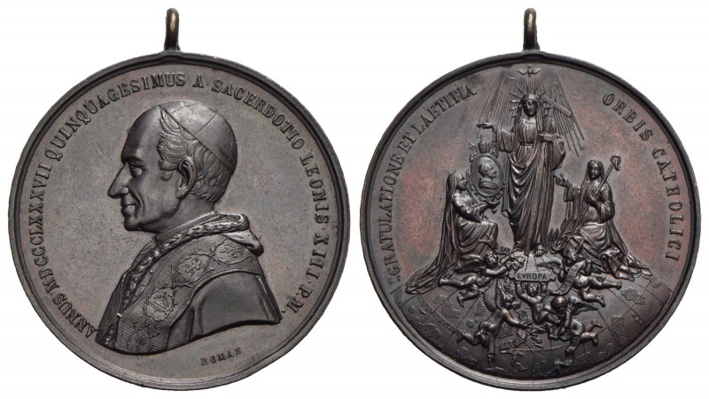 PAPALI - Leone XIII (1878-1903) - Medaglia - 1887 - 15° Anniversario di Sacerdoz...