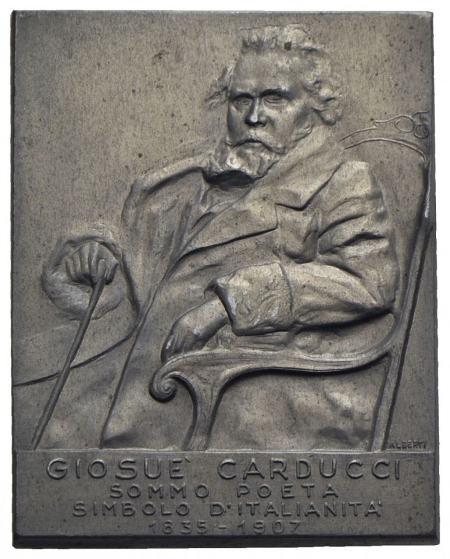 PERSONAGGI - Giosuè Carducci (poeta e scrittore) (1835-1907) - Placchetta unifac...