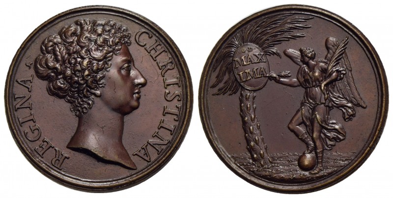 SVEZIA - Cristina (1632-1654) - Medaglia - (1680) - Primato della Regina nel mon...