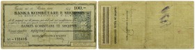 COLONIE ED OCCUPAZIONI DI TERRITORI ITALIANI - Banca Nazionale d'Albania - Protettorato (1926) - 100 Franchi (Franga) - Assegni circolari a taglio fis...