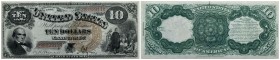 U.S.A. - 10 Dollari - 1880 - RRR Kr. 179a Tre pieghe verticali pressate - SPL