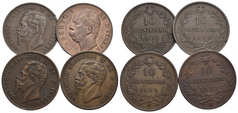 Savoia - Vittorio Emanuele II Re d'Italia (1861-1878) - 10 Centesimi 1863-1866 H...