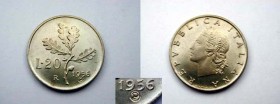 REPUBBLICA ITALIANA. Anno 1956 20 Lire Prova in bronzital RRR FDC