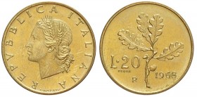 REPUBBLICA ITALIANA. Anno 1968 moneta da 20 Lire Prova RRR FDC