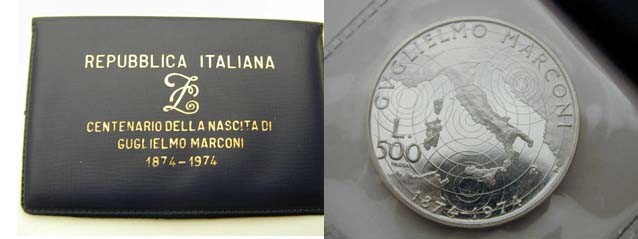 REPUBBLICA ITALIANA. Anno 1974, moneta da 500 lire Prova in argento per il cente...