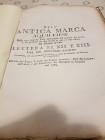 ZANON Antonio. Dell' antica marca aquilejese: della vera cagione delle alterazioni del prezzo de fondi e de prodotti da due secoli in qua e del valore...