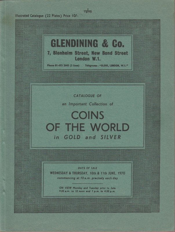 GLENDINING & Co. Auction London 10-11/6/1970. Catalogue of an important Collecti...