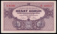 Czechoslovakia 10 Korun 1927
P# 20a; # N205410572