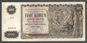 Czechoslovakia 1000 Korun 1940 Specimen
P# 13s; 4A2 407218