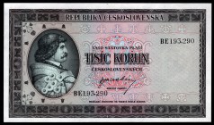 Czechoslovakia 1000 Korun 1945
P# 65a; UNC