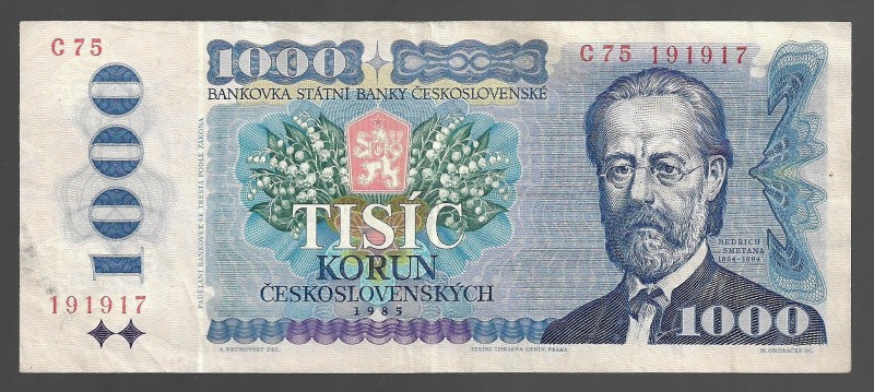 Czechoslovakia 1000 Korun 1985
P# 98; C75 191917