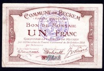 Belgium 1 Franc 1914
Commune de Reckem