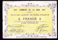 Belgium 5 Francs 1914
Commune de La Reid