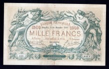 Belgium 1000 Francs 1918
P# 73; 30/12/18; XF-