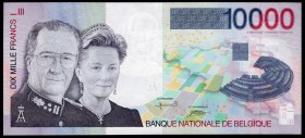 Belgium 10000 Francs 1997 RRARE!
P# 152; UNC; "King & Queen"; VERY RARE!