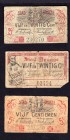 Belgium Lot of 3 Banknotes (ND)
Commune Brugge, 5, 25 & 25 centimes