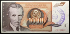 Bosnia and Herzegovina 1000 Dinara 1992
P# 2b; № AF8234213; UNC