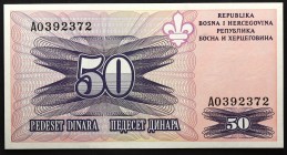 Bosnia and Herzegovina 50 Dinara 1995
P# 47; № A0392372; UNC