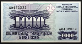 Bosnia and Herzegovina 1000 Dinara 1995
P# 47С; № A0432332; UNC