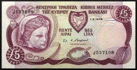 Cyprus 5 Pounds 1979
P# 47; № J537108