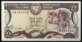 Cyprus 1 Pound 1994
P# 53c; № AW190422; UNC
