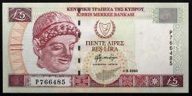 Cyprus 5 Pounds 2003
P# 61b; № P766485; UNC