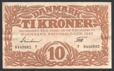 Denmark 10 Kroner 1943
P# 31p