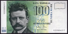 Finland 100 Markkaa 1986 (1991) Litt. A
P# 119; UNC