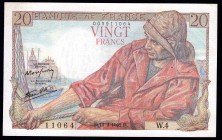 France 20 Francs 1942
P# 100a; VF