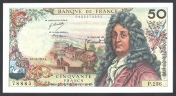 France 50 Francs 1974 RARE!
P# 148d; № 0638978885; UNC-; "Jean Racine"; RARE!