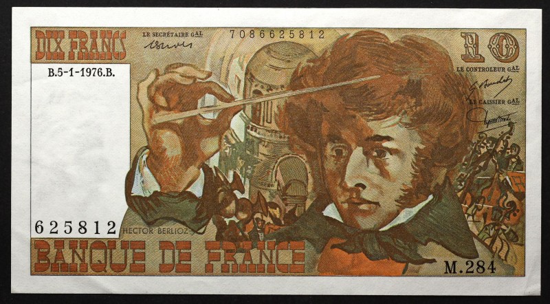 France 10 Francs 1976
P# 150c; № 7086625812; UNC