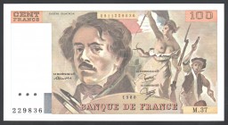 France 100 Francs 1980
P# 154b; UNC-; "Eugène Delacroix""