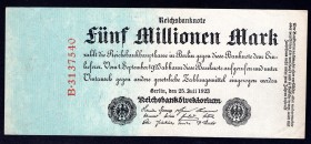 Germany 5 Millions Mark 1923
P# 95; aUnc