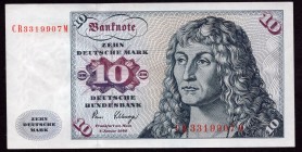 Germany Federal Republic 10 Mark 1980
P# 31d; № CR3319907M; UNC