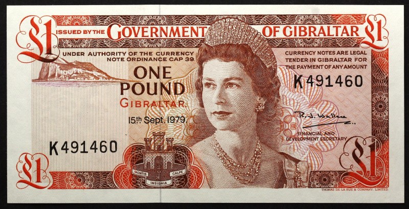 Gibraltar 1 Pound 1979
P# 20b; № K491460; UNC