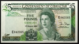 Gibraltar 5 Pounds 1988
P# 21b; № E842065; UNC