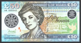 Great Britain 50 Pounds 2017 Specimen
P5277-Gabris; Mintage: 2000; UNC; Polymer; Princess Diana of Wales (1961-1997)