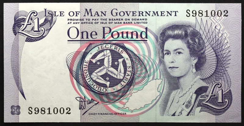 Isle of Man 1 Pound 1983
P# 40a; № S981002; UNC