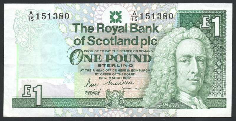 Scotland 1 Pound 1987
P# 346; XF